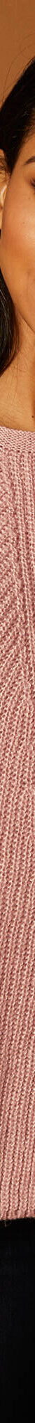 Pull évasé, maille anglaise toucher doux (rose poudré) Pull évasé, maille anglaise toucher doux (rose poudré)